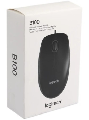  Mouse Logitech B100 800dpi Optical High Quality Wired Usb pentru PC