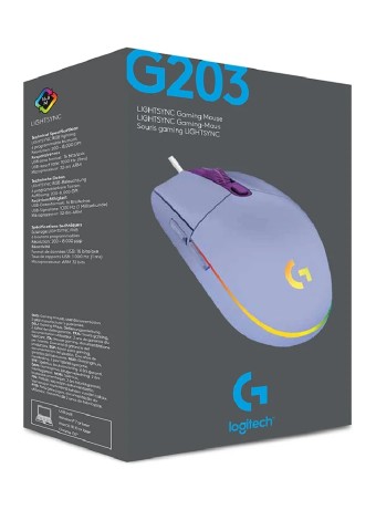 Mouse Logitech G203 Lightsync Lilac pentru PC