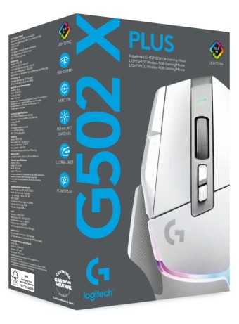  Mouse Logitech G502 X Plus Wireless White pentru PC