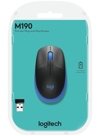  Mouse Logitech M190 Full Size Wireless pentru PC