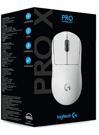 Mouse Logitech Pro X Super Light Wireless White pentru PC