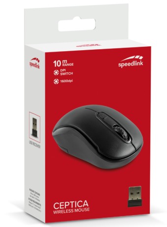  Mouse Speedlink Ceptica Wireless Black pentru PC