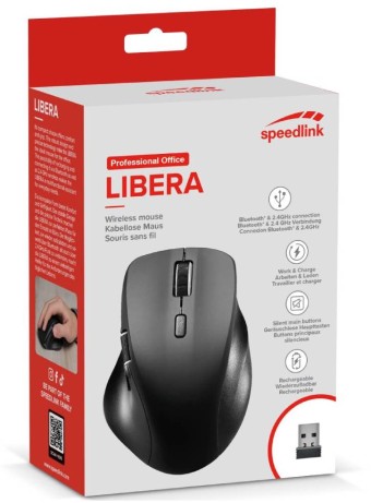  Mouse Speedlink Libera Rechargeable & Wireless Blueetooth Black pentru PC