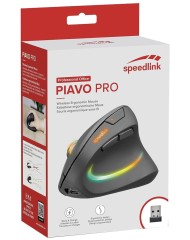 Mouse Speedlink Piavi Pro Illuminated Rechargeable Vertical Ergonomic Wireless Rubber Black