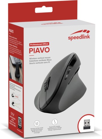  Mouse Speedlink Piavo Ergonomic Vertical Wireless Rubber Black pentru PC