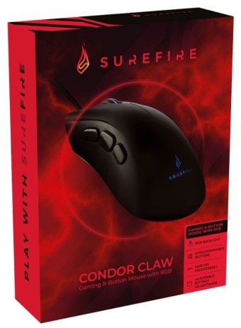  Mouse Surefire Condor Claw 8 Button Rgb Black pentru PC