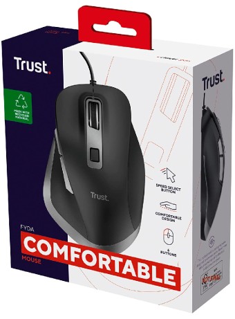  Mouse Trust Fyda Eco Black Grey pentru PC