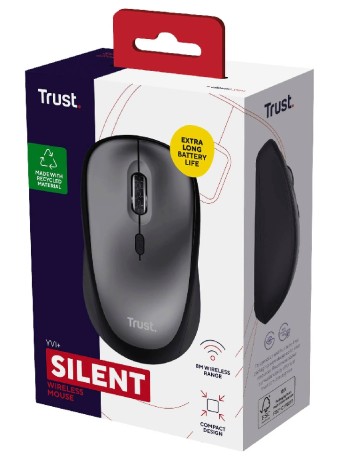  Mouse Trust Yvi & Wireless Eco Black pentru PC