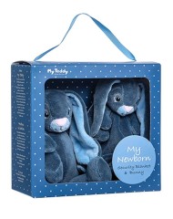 My Teddy Giftbox Comforter & Small Rabbit Blue (28-nbbg-1)
