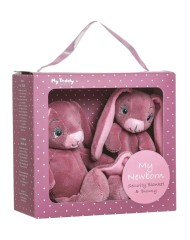 My Teddy Giftbox Comforter & Small Rabbit Pink (28-nbpg-1)