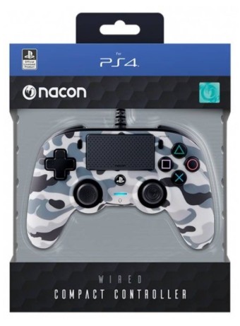  Nacon Controller Cu Fir Compact Gri Camuflaj Pentru pentru PS4 / PC