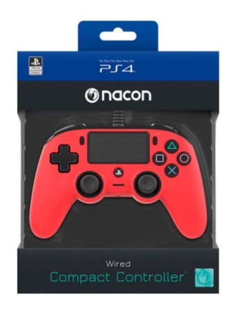  Nacon Wired Compact Controller Red pentru PS4