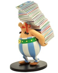 Obelix Pile Of Comics 15cm