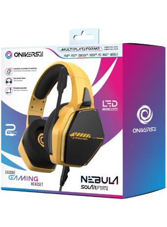  Oniverse Headset Nebula Solarfire Yellow - Playstation 5 pentru PS5 / PS4 / XBOX SERIES / Xbox One / Nintendo Switch / PC