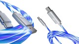  Oniverse Usb C Quick Charge Cable & Led 2 Meters White pentru PS5 / XBOX SERIES / NSW / PC