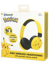 Otl Bluetooth Headset W/perental Control Pokemon Pikachu Yellow 