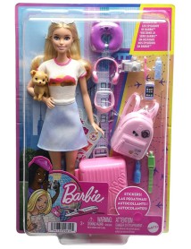 Papusa Barbie & Travel Set With Puppy (hjy18) 