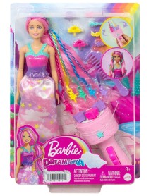 Papusa Barbie Dreamtopia Fantasy Hair With Braid And Twist Styling Rainbow Extensions (hnj06) 