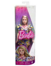 Papusa Barbie Fashionistas Down Syndrome Wearing Floral Dress (hjt05) 