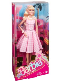 Papusa Barbie The Movie Collectible Doll Margot Robbie In Pink Gingham Dress (hpj96) 