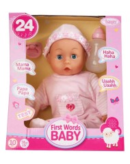 Papusa Bayer First Word Baby Soft Pink 38cm (93824aa)