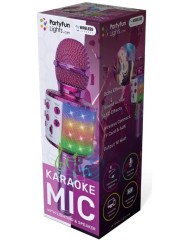 Party Fun Lights Karaoke Microphone With Speaker Pink (605601)