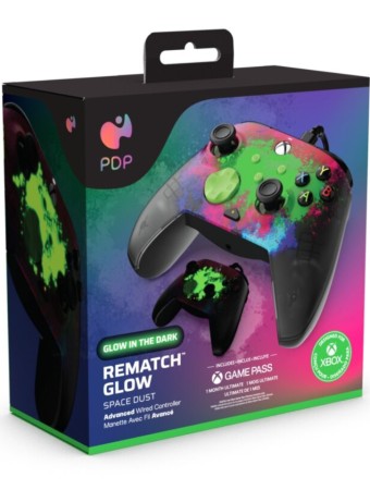  Pdp Rematch Wired Controller Glow Space Dust pentru XBOX SERIES / Xbox One / PC