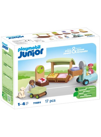  Playmobil Junior Organic Market Stall & Forklift (71691)