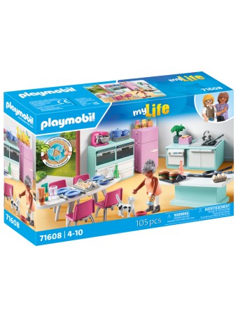  Playmobil Kitchen With Dining Place (71608)