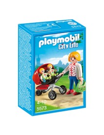 Playmobil Mother With Twin Stroller 5573 