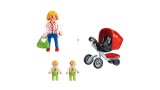 Figurina Joc Playmobil Mother With Twin Stroller 5573