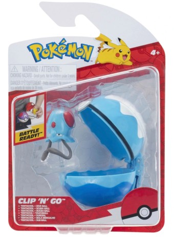 Joc Pokemon Clip N Go Tentacool With Dive Ball (pkw4152)