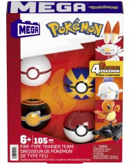 Pokemon Fire Type Trainer Team Mega Construction Set Htj06