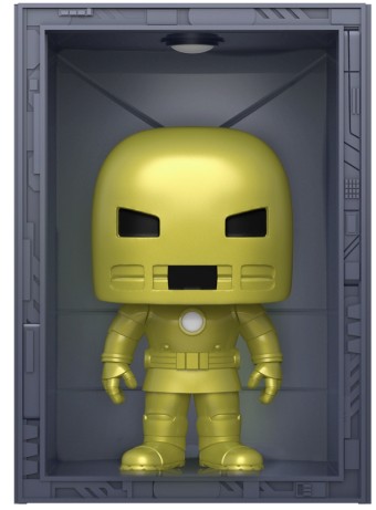 Figurina Joc Pop Deluxe Marvel Hall Of Armor Iron Man Model 1 Golden Armor Mettalic