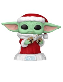 Pop Star Wars Mandalorian Holiday Grogu 747 Bobble Head 9cm 