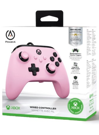  Powera Wired Controller Pink S pentru XBOX SERIES / Xbox One / PC