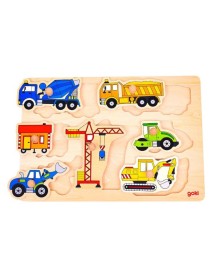 Puzzle Goki Building Site Vehicles Lift Out (57593) 