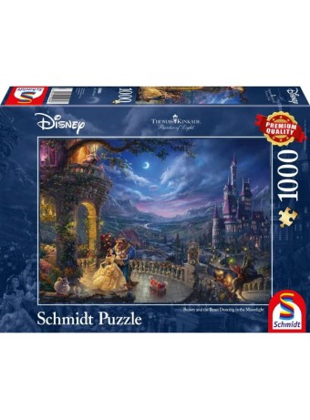  Puzzle Schmidt Thomas Kinkade Disney The Beauty And The Beast Dancing In The Moonlight 1000pc (sch4848)