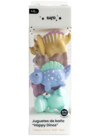  Saro Baby Happy Dinos Bath Toys Multicolored (sao0379)