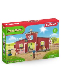 Schleich Farm World Red Barn With Animals And Accessories (42606) 
