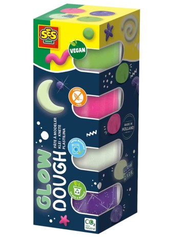 Plastilina Ses Creative Dough Feel Good Glow 4x90gr (s00516)