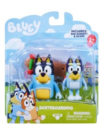 Set 2 Bluey S3 Skateboarding 7cm 