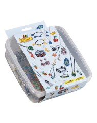 Set Hama Mini Beads And Pegboards In Box (5403)