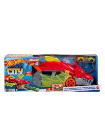 Set Hot Wheels City Dragon Launch Transporter (gtk42) 