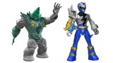 Figurina Joc Set Power Rangers Dino Fury Battle Attackers Blue Ranger Shockhorn 17cm