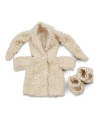 Set Smallstuff Doll Clothing Boucle Shoes/coat & Rabbit Ears