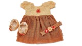 Papusa Set Smallstuff Doll Clothing Party Dress & Shoes And Hair Band