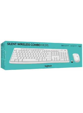  Set Tastatura & Mouse Logitech Mk295 Silent Wireless Combo White pentru PC