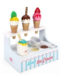 Small Wood Mini Ice Cream Shop (l40227) 