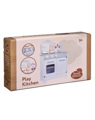 Small Wood Play Kitchen Grey (l40193)